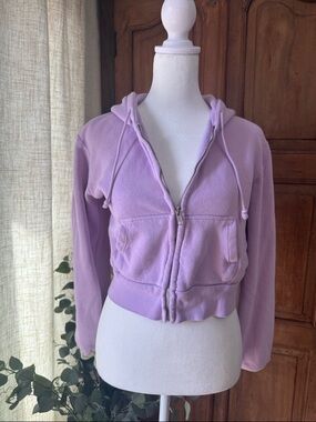 Brandy Melville Lavender Cropped Hoodie